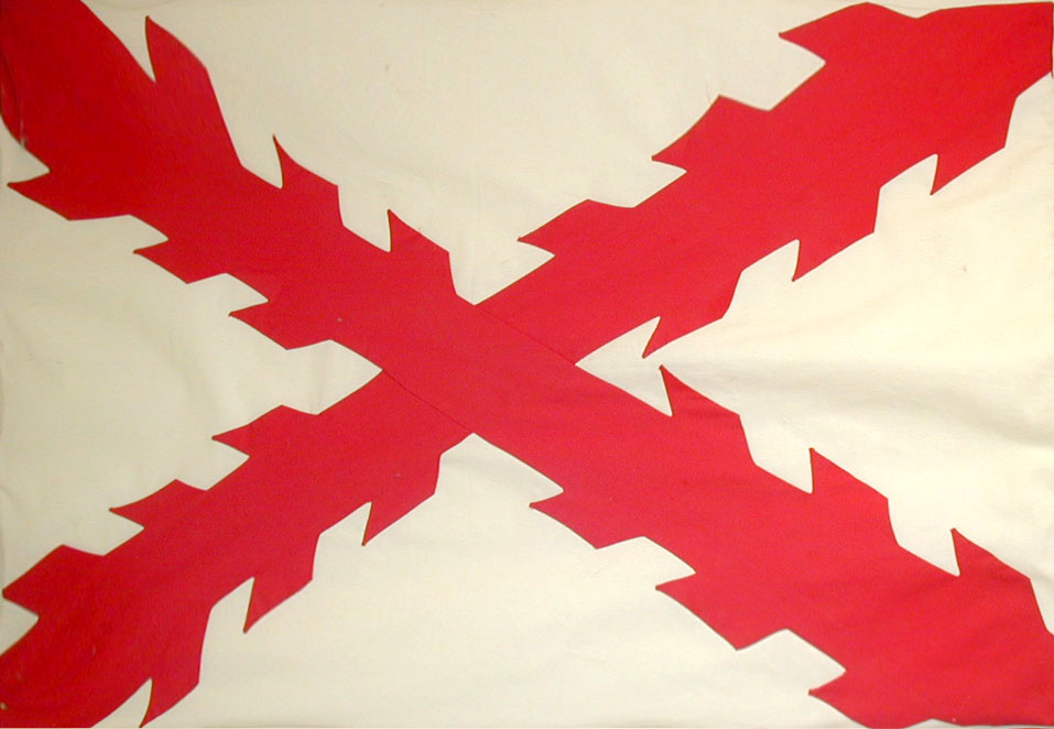 photo of the Spanish Cross of Burgindy Flag