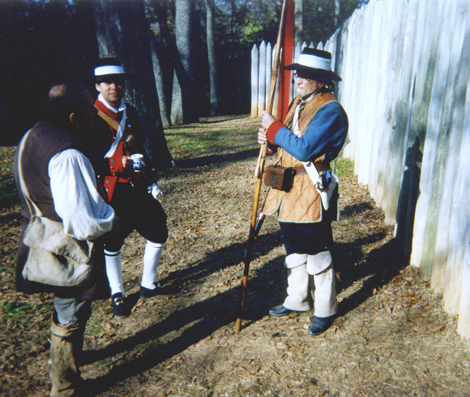 photo of historical interpreters portraying Spanish soldiers from Los Adaes 