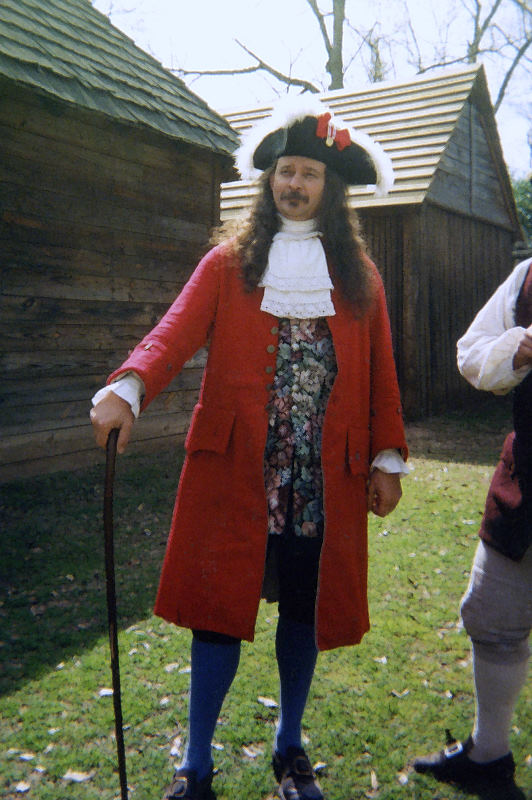 photo of famed trader and founder of Natchitoches, Louis Juchereau de St. Denis as portrayed by historical interpreter Robert Norment.