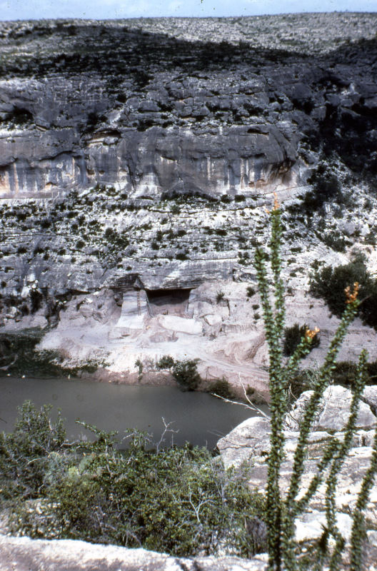 View of Arenosa from the rim of the Pecos River canyon