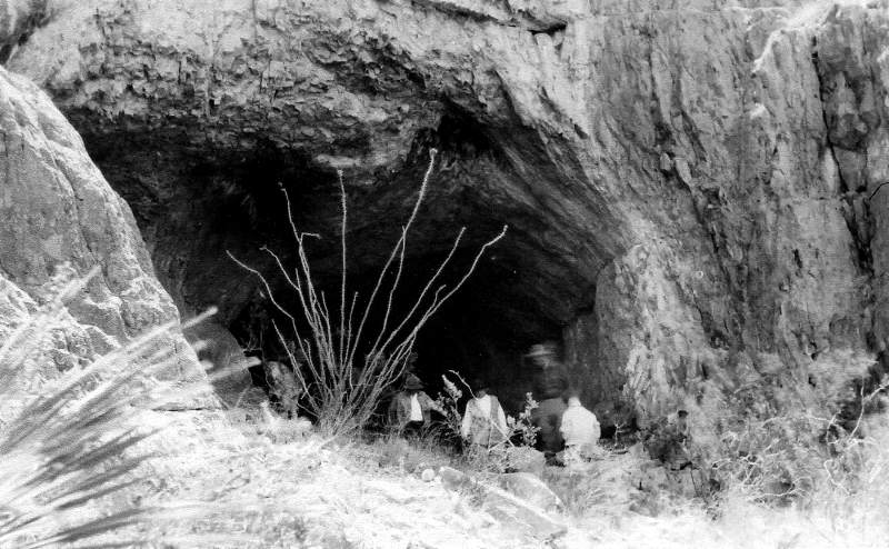 Excavations in progress at what is thought to be Ceremonial Cave. Photo by Jim Alexander,</em> <em>courtesy  of Richard D. Worthington and El    Paso County  Historical Society