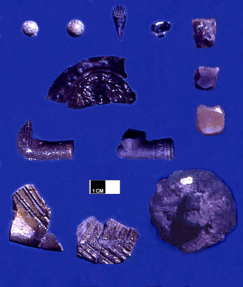 Examples of historic artifacts found at the site