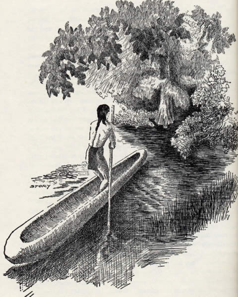 illustration of an Atakapan man