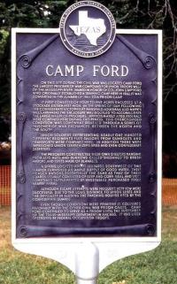 State historical marker for Camp Ford on U.S. Highway 271. Photo by Steve Black.
