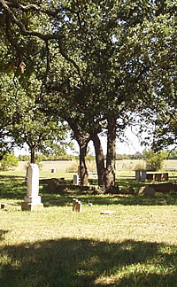 Photo of Robert Neighbors' gravesite in cemetery near Fort Belknap.