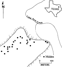 Gilbert site map, from Blaine 1992.