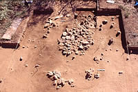 House 2 as exposed in excavation block. Photo by Chuck Hixson.