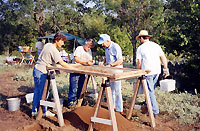 LUAS volunteers screening dirt from excavations at the Graham-Applegate site. Photo by Joyce Sloan.