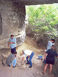 LUAS members have conducted extensive excavations at the Graham-Applegate rancheria. Photo by Gene Schaffner.