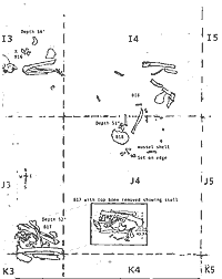 field drawing of burials