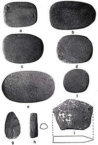 Manos and other stone implements 