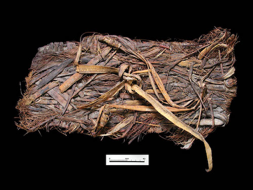 Sandals were often made of lechuguilla leaves which provided the toughest fibers of all the available plants. From the ANRA-NPS collections at TARL, specimen AMIS-28979.