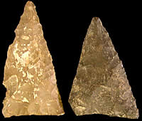 photo of triangular bifaces