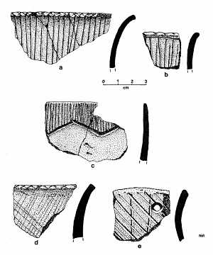 Image of  sherds with sublip primary design elements.