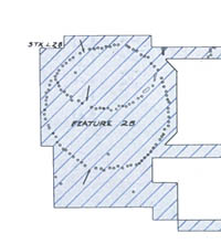 Plan of WPA excavations to pre-mound surface.