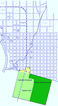 map of southern end of Bastrop