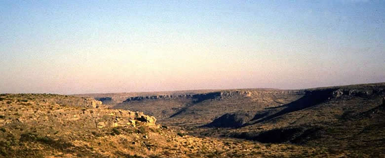 Photo of early morning view across the Lower Pecos