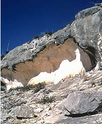photo of rockshelter in canyon wall