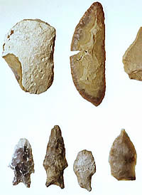 photo of chipped stone tool assemblage