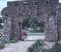 main gate of reconstructed presidio