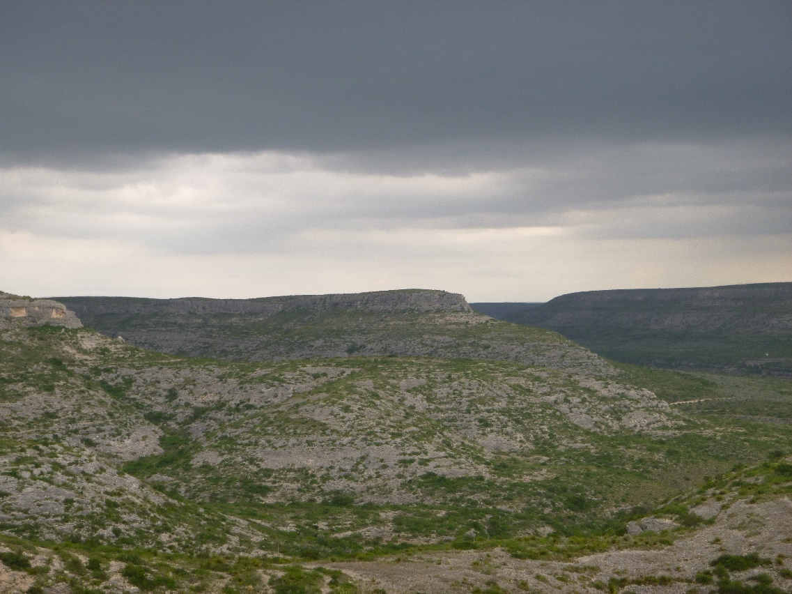 landscape photograph of rocky plateaus on a cloudy day