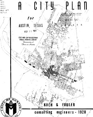 image of the City Plan for Austin, Texas, in 1928
