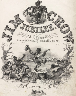 Cover of an 1847 Boston musical production called Jim Crow Jubilee