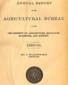 Image of the cover of the annual Report of the Agricultural Bureau for 1890-91 