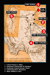 U.S. Army columns of the Red River War. Courtesy of the Texas Historical Commission.