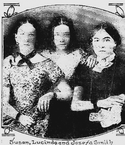 black and white portrait photograph of of three young women