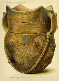 Color plate of Caddo pottery vessel