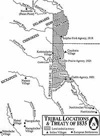 Tribal Locations and Treaty of 1835