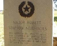 marker at grave of Major Neighbors