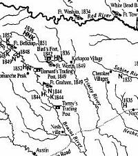 Caddo Tribal Locations 1835-1854