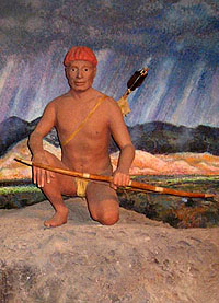 photo of a Manso hunter with characteristic red-plastered hair