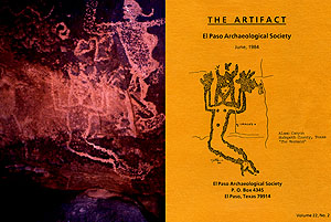 photo of mermaid petroglyph inset with cover of The Artifact vol.22