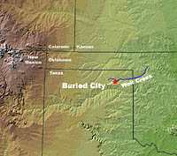 map of top of Texas Panhandle