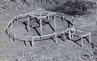 photo of structural framework of the earth lodge