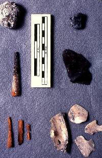 photo of artifacts found on the floor
