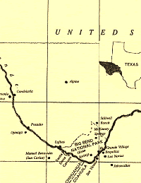 map of transpecos and Big Bend area