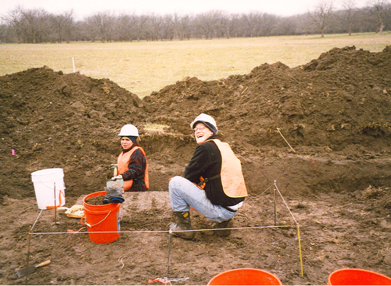 Photo of archeological crew members
