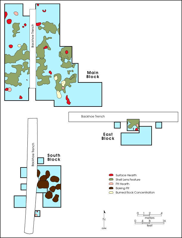 Map of excavation blocks