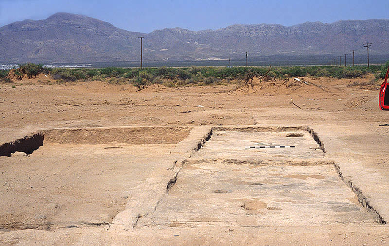 excavated remains of a desert pueblo