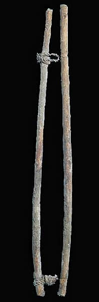 two long wood pieces attached